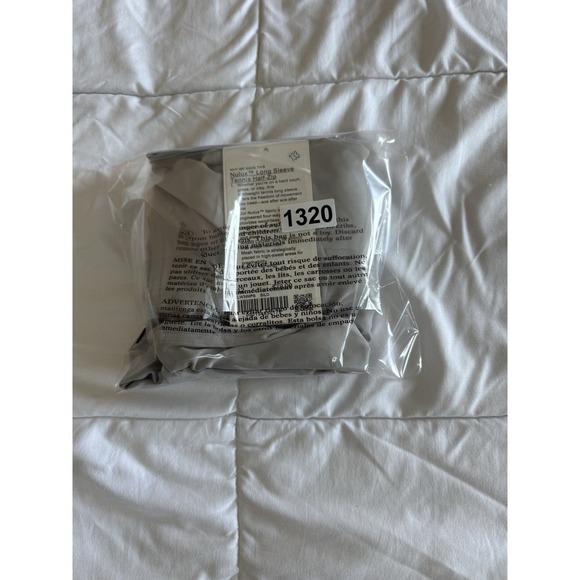 New Lululemon Nulux Long Sleeve Tennis Half-Zip Size 12 Gray Hip Length NWT - Picture 11 of 11